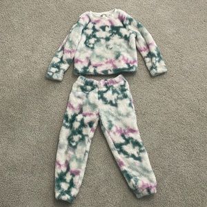 Cat & Jack Girls Tie Dye Pants & Sweater Set - XS
